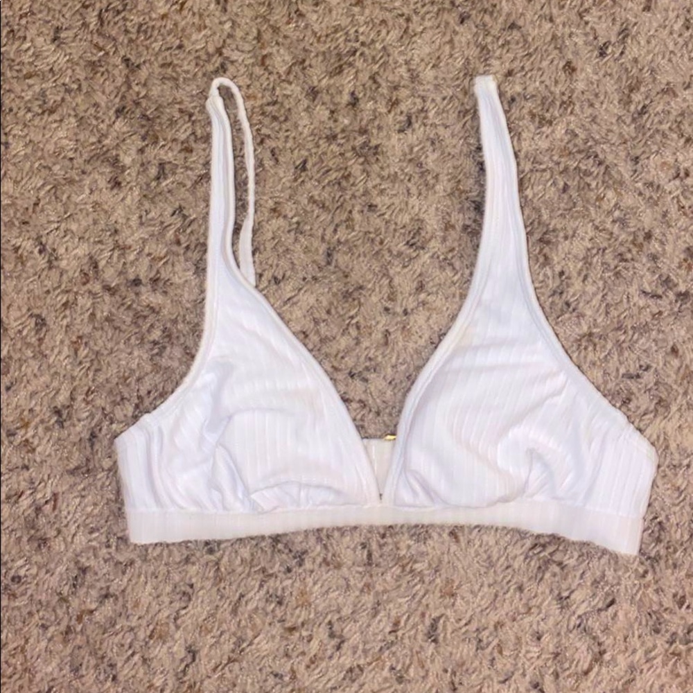 White bathing suit top